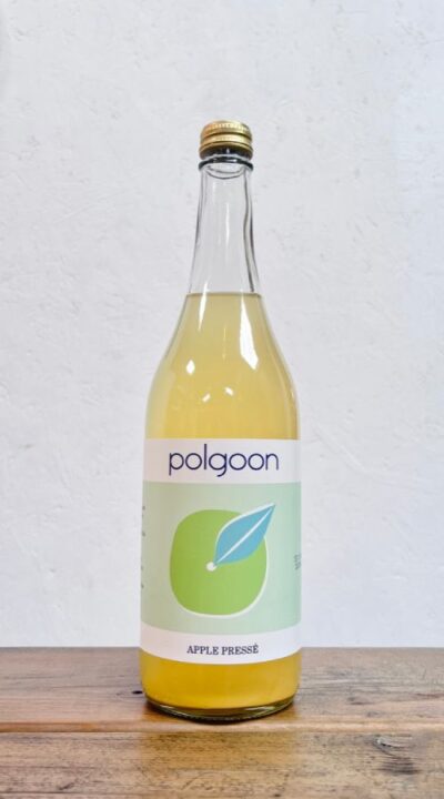 A Large bottle of sparkling apple pressé made by Polgoon in Cornwall